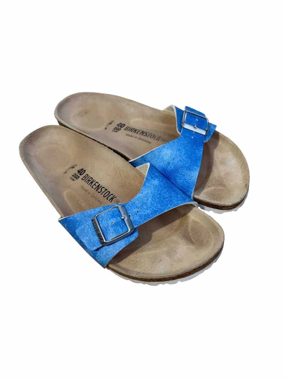 Birkenstock Madrid Birko-Flor Women’s Sandals Size 40 (9-9.5) Blue Slip On